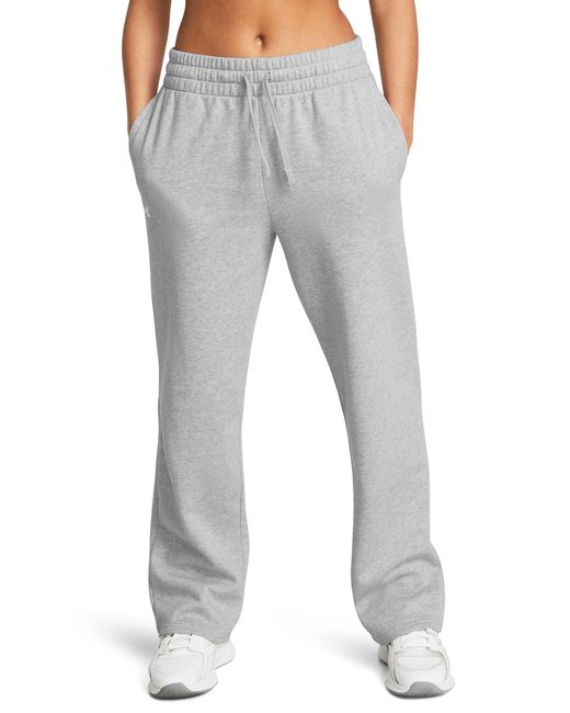 Under Armour Gray ' Rival Fleece Straight Leg Pants Mod Light Heather