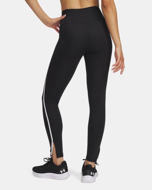 Under Armour Dameslegging Motion Piped Zwart Wit Wit in het Black