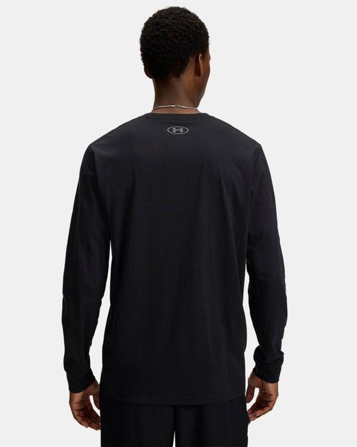 Under Armour Blue Logo Chest Long Sleeve T-shirt for men