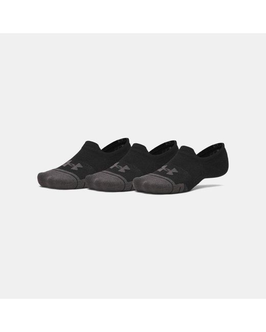 Under Armour Black Performance Tech 3-Pack Ultra Low Socks Ultimate Ultimate Jet