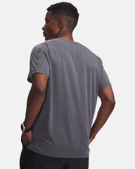 Under Armour Gray Velociti Reflect Short Sleeve Castlerock Reflective for men