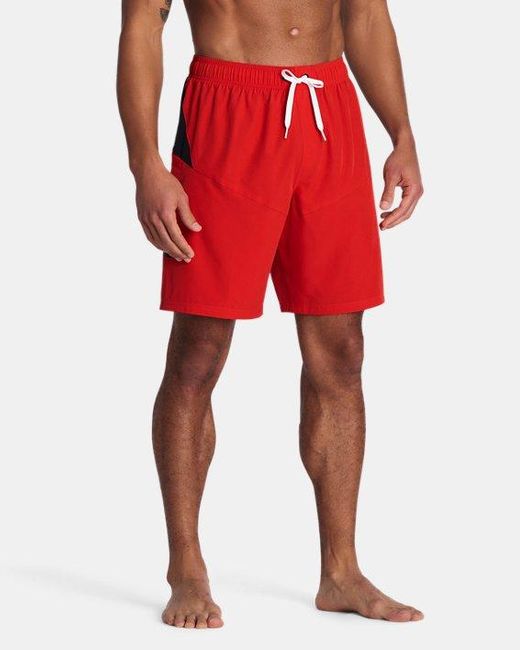 Under Armour Ua Point Breeze Colorblock Volley Shorts in Red for Men Lyst Canada