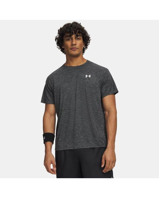 Under Armour Gray Tech Textured Short Sleeve for men