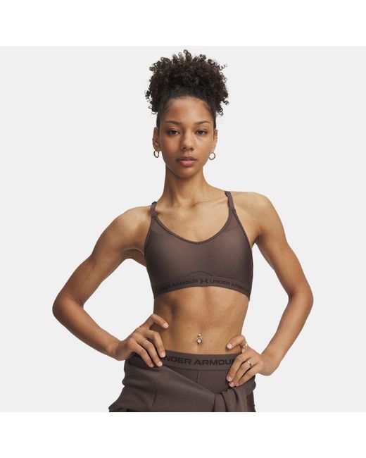 Under Armour Brown Ua Crossback Low Sports Bra