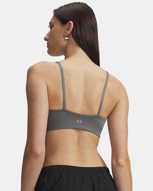 Under Armour Gray Motion Sports Bra Clay Titanium