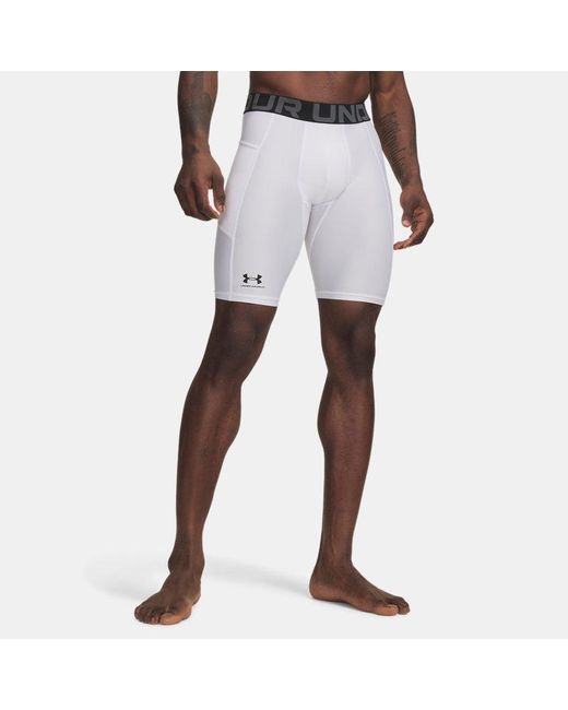 Under Armour White Hg Armour Lng Short Pants for men