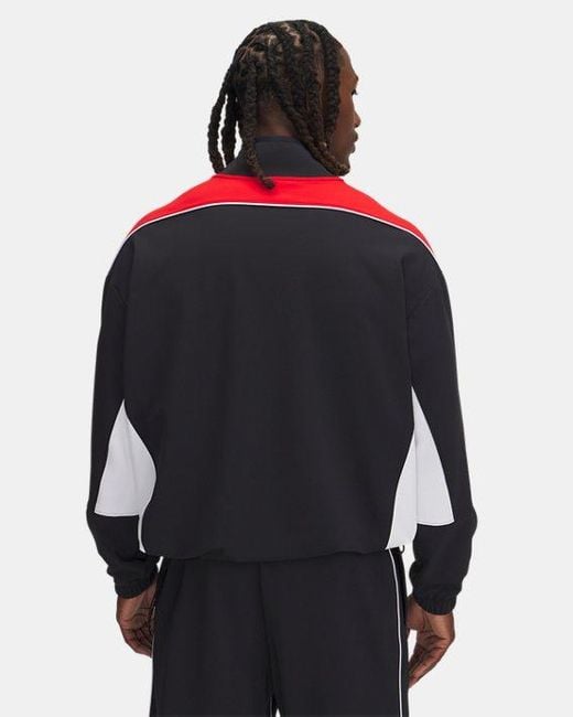 Under Armour Red Tricot Colorblock Jacket for men