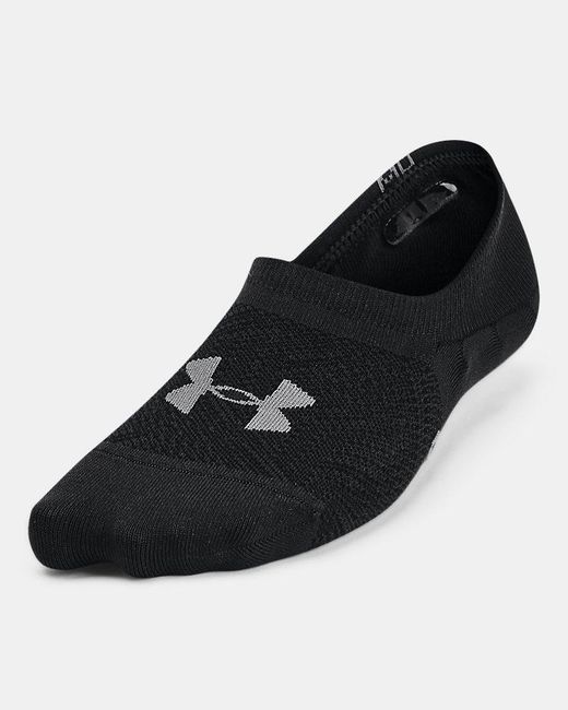 Under Armour Black Breathe Lite Ultra 3-Pack Low Liner Socks Pitch