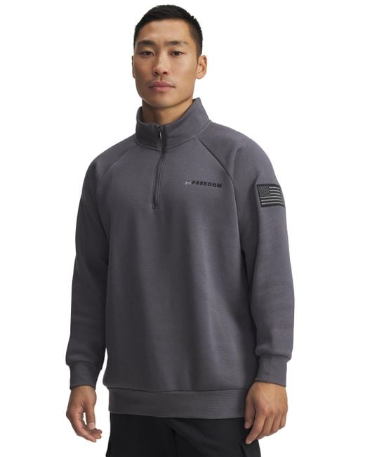 Under Armour Blue Ua Freedom Icon Fleece 1⁄2 Zip for men