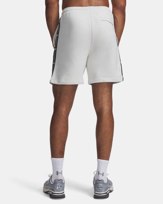 Under Armour Gray Ua Icon Fleece Taped Shorts for men