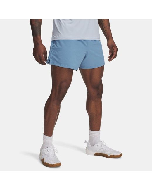 Under Armour Blue Meridian Woven 4" Shorts Smoke Smoke for men