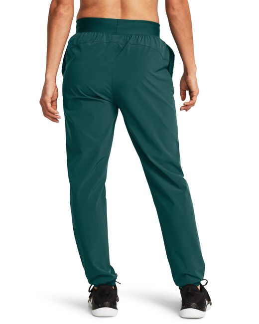 Under Armour Green Rival High-rise Woven Pants