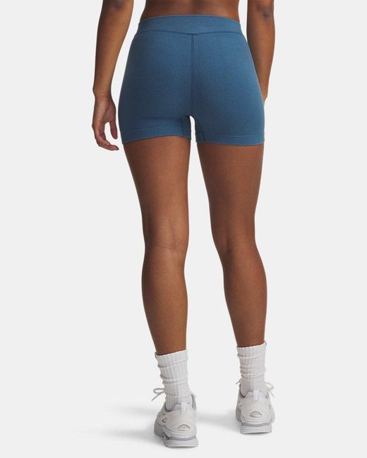 Under Armour Blue Seamless Cotton Shorty Shorts Wham Boundless