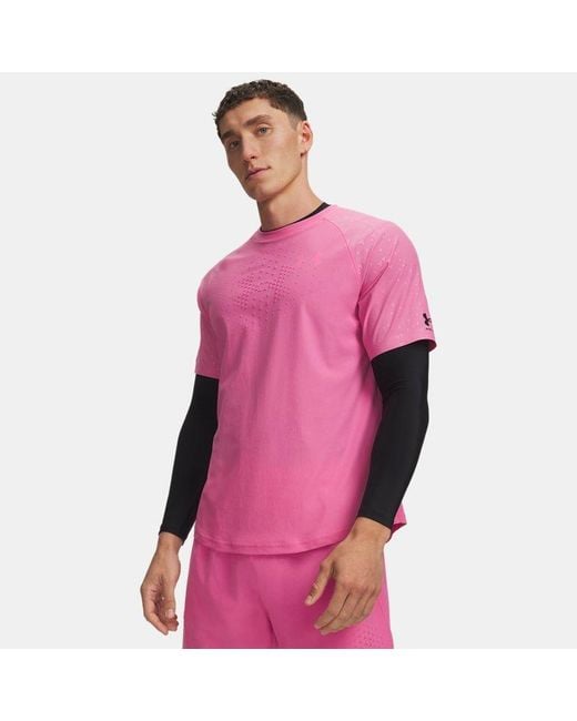 Under Armour Pink Challenger Elite Short Sleeve Frenzy Chrome for men