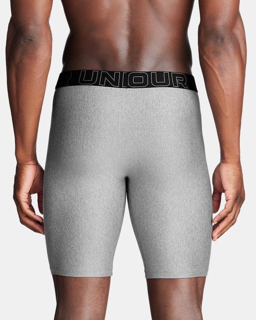 Under Armour Gray Ua Performance Tech 9" 3-pack Boxerjock for men
