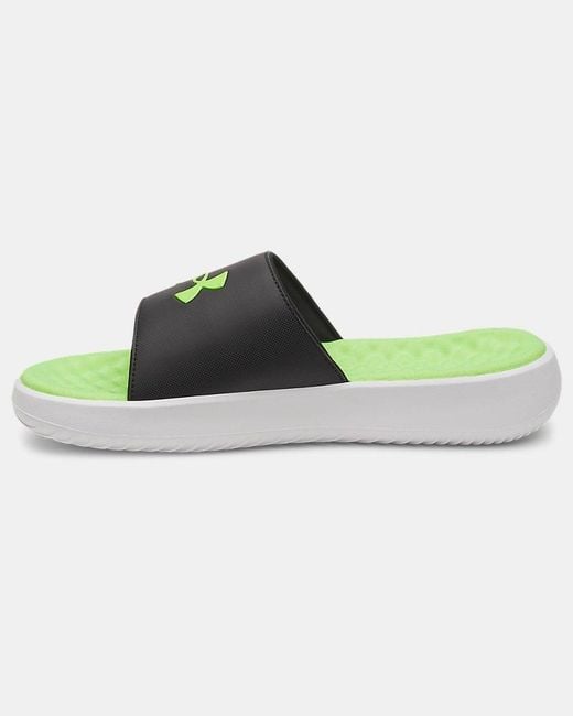 Under Armour Green Ignite Pro 8 Fixed Strap Slides Hyper 6 (Eu 40) for men