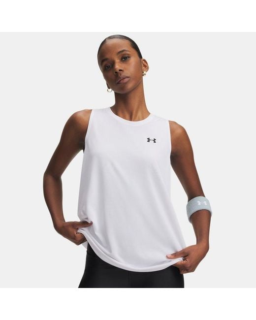 Canotta Tech Da Donna Nero di Under Armour in White
