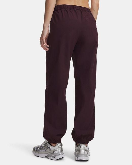 Under Armour Red Unstoppable Woven Joggers Ox Blood Ox Blood