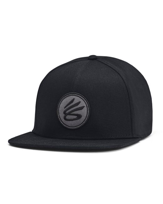 Under Armour Blue Curry Flat Brim Snapback Cap for men
