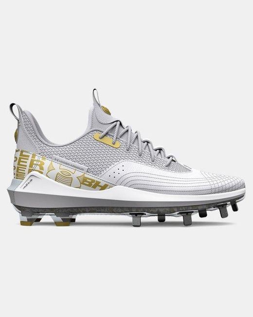 Under Armour Leather Ua Harper 7 Low St Baseball Cleats in White for