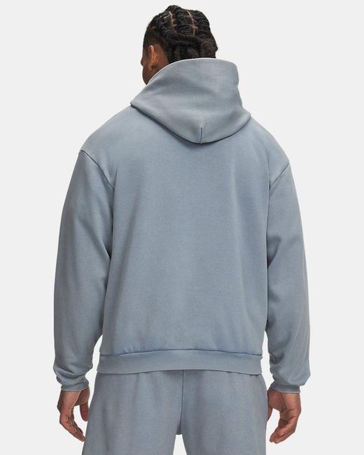 Under Armour Blue Ua Icon Fleece Washed Hoodie for men