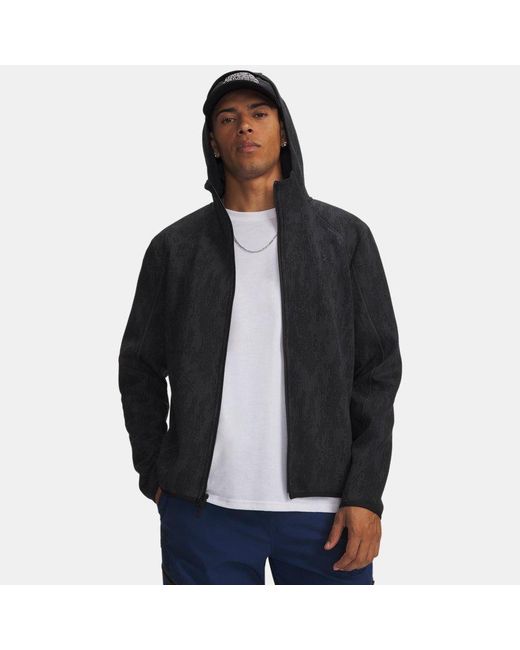 Under Armour Black Unstoppable Fleece Full Zip Ultimate for men