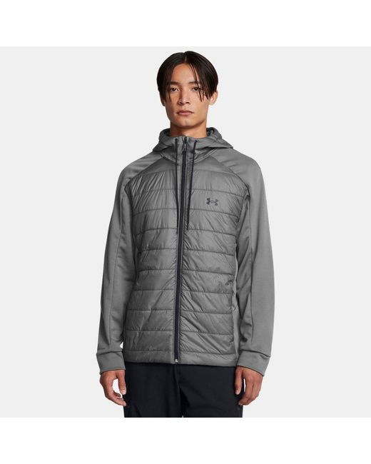 Under Armour Gray Armour Fleece Swacket Castlerock for men