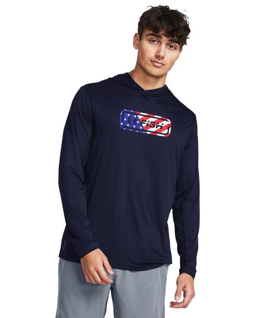 Under Armour Blue Ua Fish Pro Freedom Hoodie for men