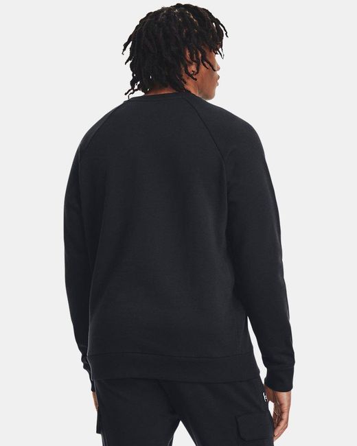 Under Armour Blue Rival Fleece Crew for men