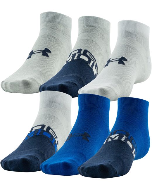 Under Armour Blue Ua Essential 6-pack Low Cut Socks for men