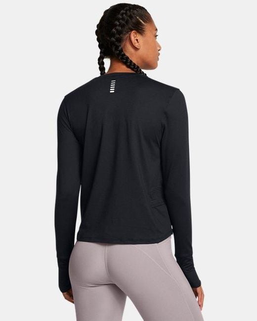 Haut À Manches Longues Launch Pro Pour Femme Réfléchissant Under Armour en coloris Black