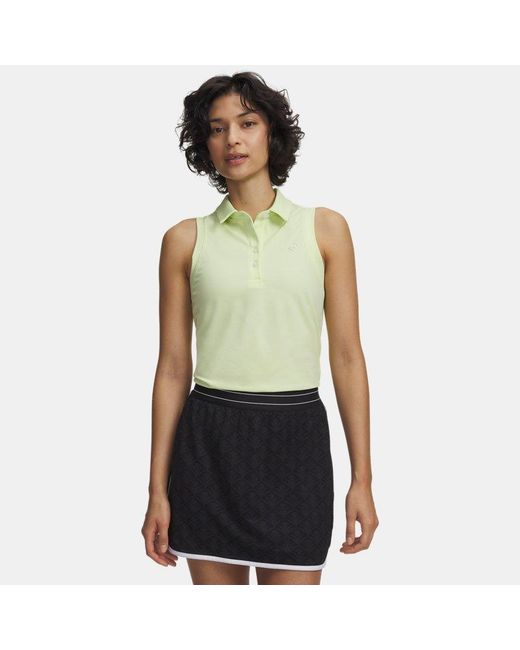 Under Armour Green Armourdry Sleeveless Polo Fade Fade