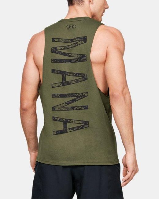 Under Armour Green Men's Project Rock Mana Tank for men