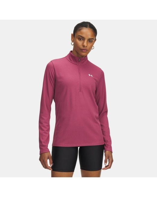 Under Armour Red Tech Rib
½-Zip-Oberteil Für Damen Fuchsia Dusk Weiß