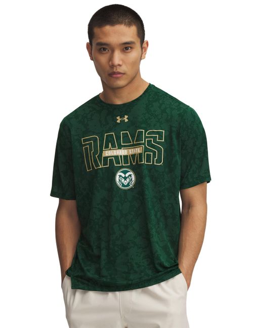 Under Armour Green Ua Tech Vent Geode Collegiate Short Sleeve for men