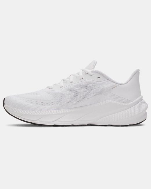 Under Armour White Charged+ Turbulence 3 Running Shoes for men