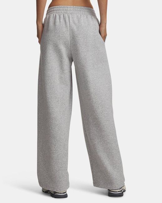 Under Armour Gray Ua Rival Fleece Pleated Varsity Pants