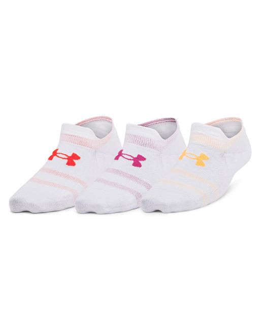 Socquettes essential unisexes (lot de 3 paires) Under Armour en coloris Pink