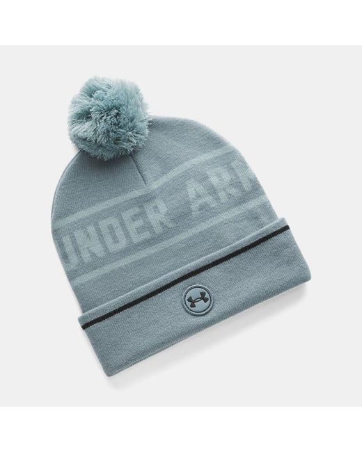 Under Armour Blue Drive Pom Beanie Jasper Serpentine for men