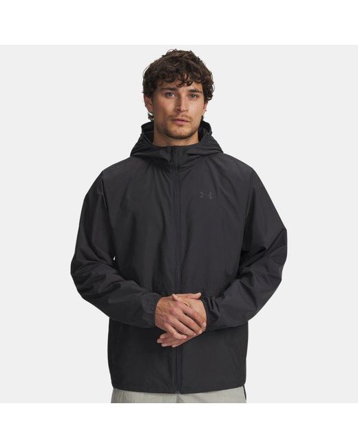 Under Armour Black Explor Hike Upf Jacket Anthracite Anthracite for men