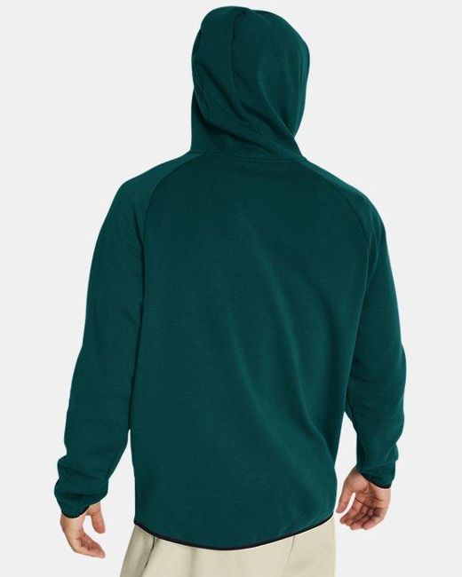 Sweat À Capuche Unstoppable Fleece Pour Homme Hydro / Noir Under Armour pour homme en coloris Green