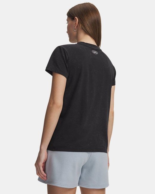 Under Armour Black Rival Cotton Wash Short Sleeve
