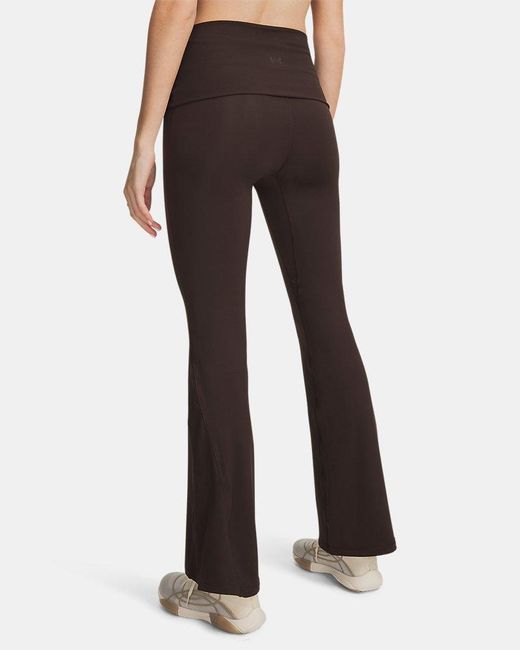 Under Armour Black Meridian Foldover Rib Flare Leggings Kona Kona