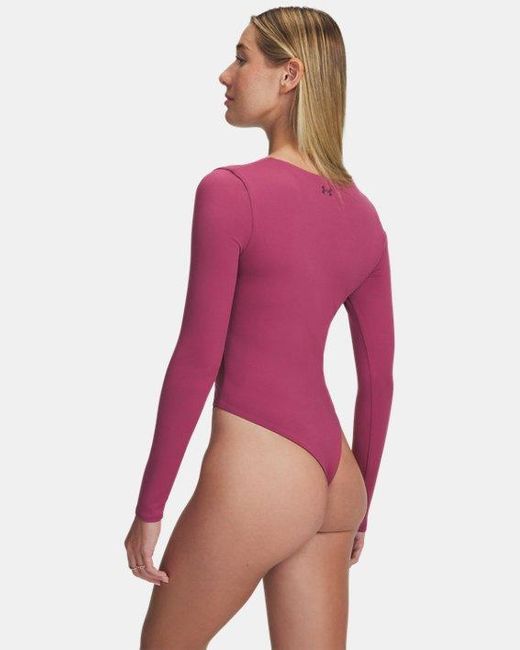 Under Armour Motion Bodysuit Voor Fuchsia Dusk Donker Kastanjebruin in het Pink