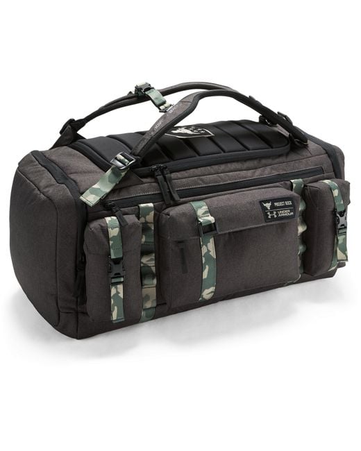 Under Armour Ua X Project Rock Usdna Range Duffle in Black for Men | Lyst