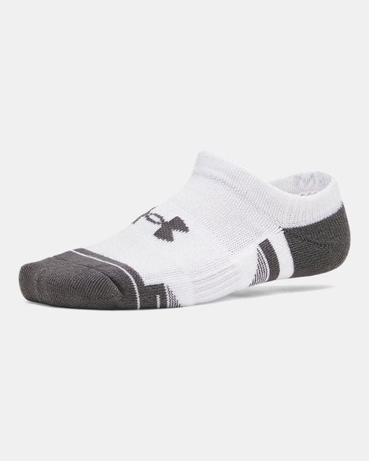 Under Armour Metallic Performance Tech Kids' 3-Pack No Show Socks Jet
