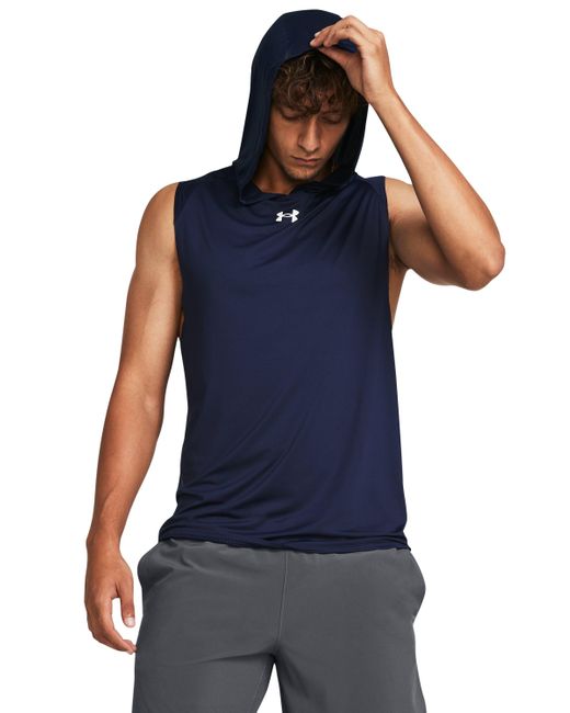 Under Armour Blue Ua Knockout Team Sleeveless Hoodie for men