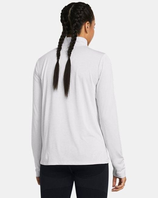 Parte De Arriba Con Media Cremallera Tech Twist Para Mujer Halo Blanco Under Armour de color White
