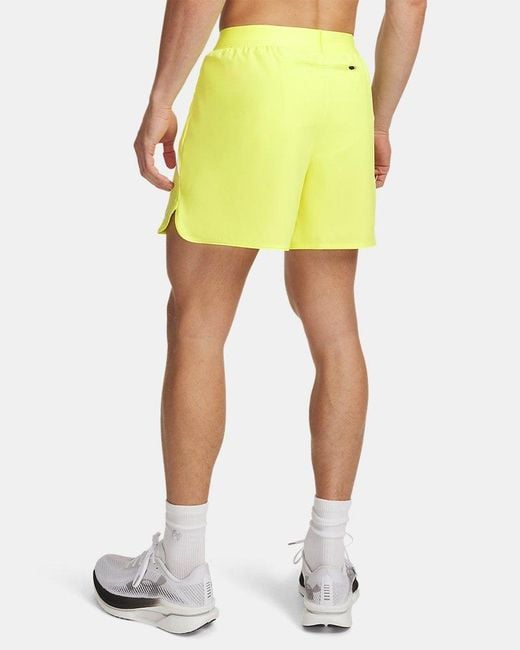 Under Armour Yellow Velociti Pro 5" Shorts Flash Light Reflective for men