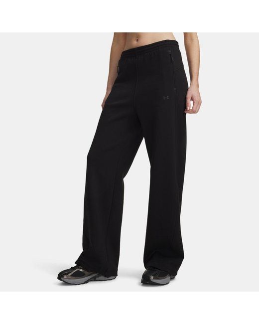 Under Armour Black Unstoppable Fleece Open Pants Ultimate Ultimate